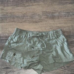 Women's Green Casual Shorts